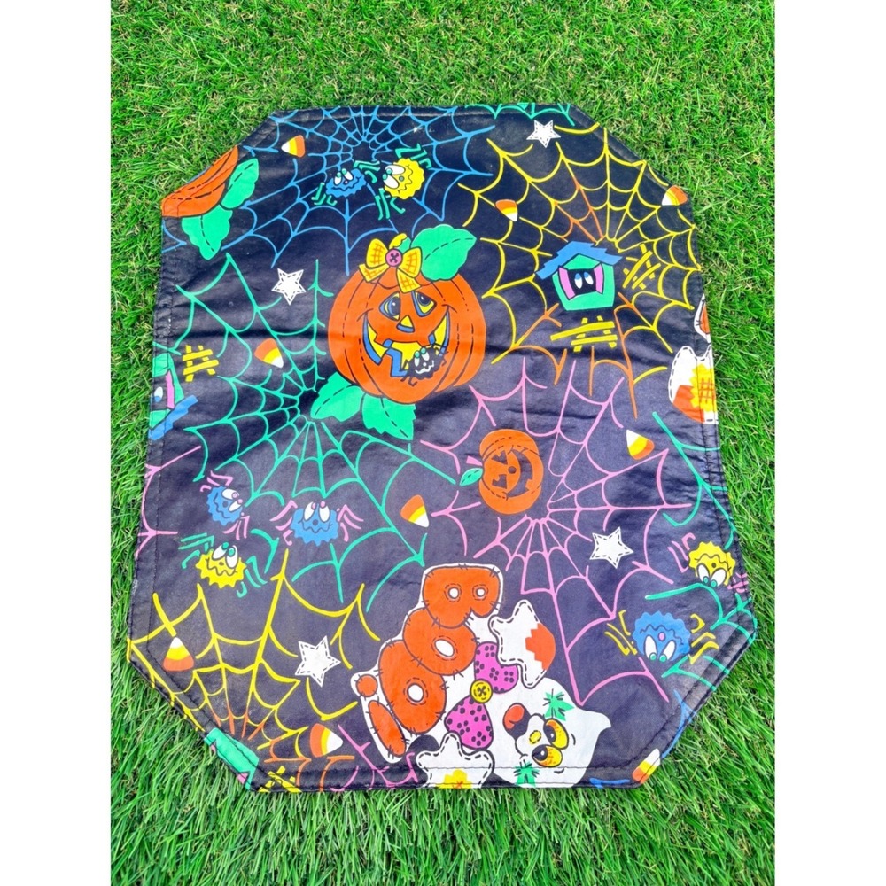 Vintage Halloween Placemats Set of 6 Reversible Purple Black Witch Ghost Boo - Picture 12 of 16
